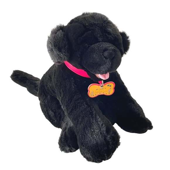 Build A Bear Plush Dog Labrador Black Lab Retriever Barking Puppy Stuffed Animal - Picture 1 of 14